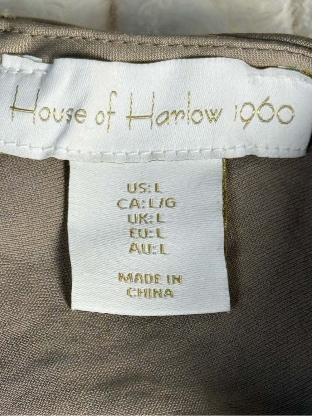House of Harlow 1960 Champagne Ruched Formal Gala Maxi Dress - Large - Picture 7 of 11